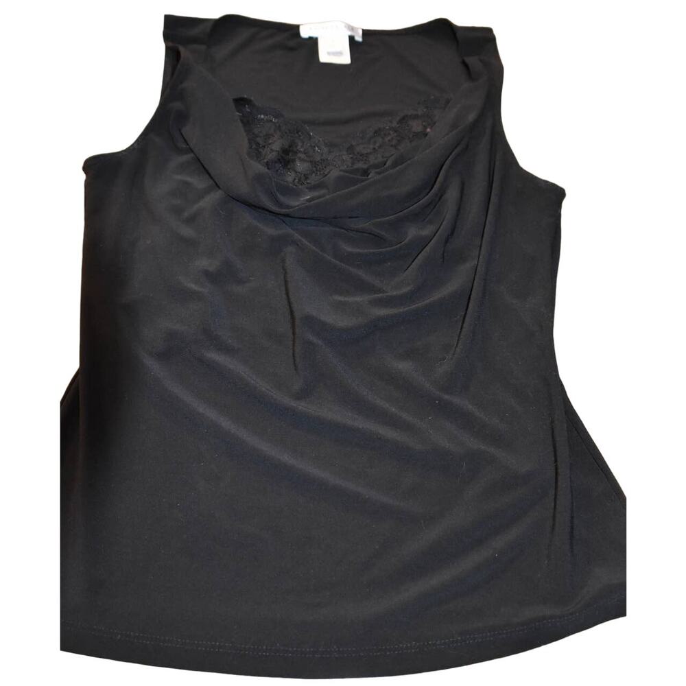 WHBM Sleeveless Blouse, Tank, Lace Underlay, Ln, Women's Small